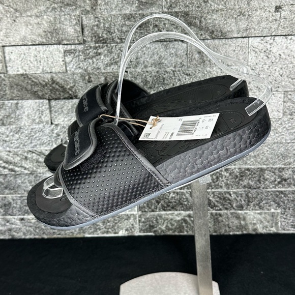 Adidas - Pharrell x Chancletas Human Race Black Future - M7W8.5 - Picture 4 of 11